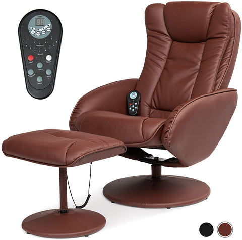 New Electric Massage Recliner Chair & Ottoman with Heat – Wireless Control | SKU: AMLS89 - with | Sold by Uncle Wiener's Wholesale