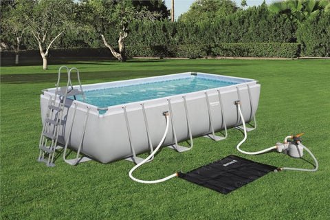 Solar Pool Heater Panel – Laid Flat for Installation
Pool Heating Mat – Compatible with Above Ground Pools
Solar Heating Panel Connected to Pool System
Eco-Friendly Pool Water Heater – Black UV Mat
Pool Setup with Solar Panel Heater in Sunlight