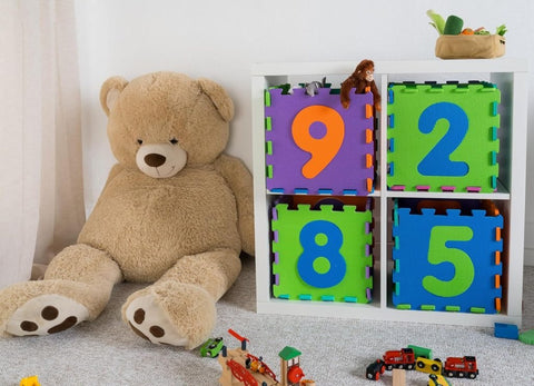 New EVA Foam 10 - Piece Number Puzzle Play Mat – Soft Interlocking Floor Tiles for Kids 813700 - with | Sold by Uncle Wiener's Wholesale