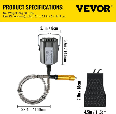 780W Flex Shaft Grinder with rotary carving attachments
Precision rotary tool for engraving and polishing
3-jaw chuck grinder for detailed crafting and modeling
Foot pedal speed-controlled grinder for jeweler use
AC-powered carving and grinding rotary tool kit