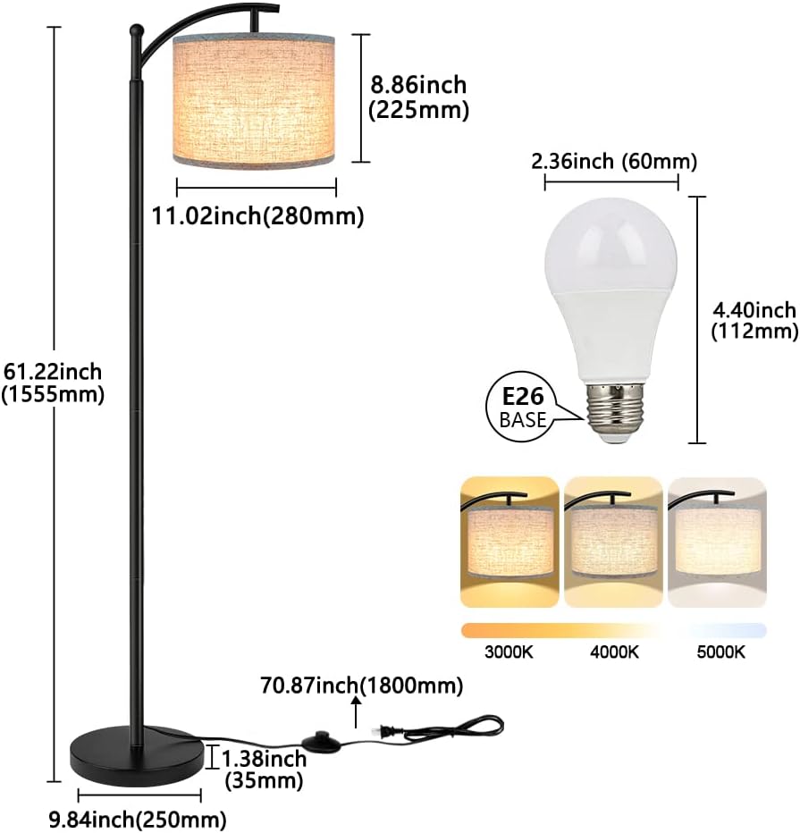 “Beige Floor Lamp with Fabric Shade for Bedroom or Living Room”
“3-Color Mode LED Floor Lamp – Minimalist Design”
“Warm White Standing Lamp with 3000K Eye-Friendly Light”