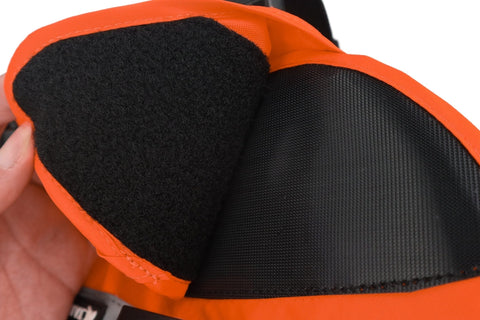 New Fluorescent Orange Dog Life Jacket – High - Visibility Pet Safety Vest for Swimming & Boating - with Medium 42×42 cm | Sold by Uncle Wiener's Wholesale