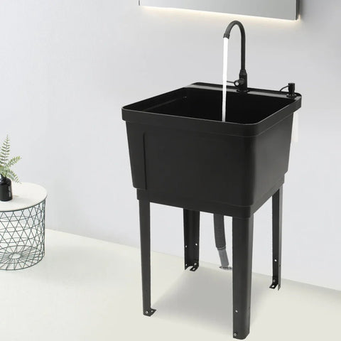 New Freestanding Utility Laundry Sink with Faucet – Durable Heavy - Duty Laundry Tub for Home & Garage 857471 - with | Sold by Uncle Wiener's Wholesale