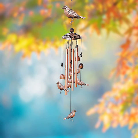 NEW Garden Bird Metal Wind Chime S3121 – Handcrafted Copper & Aluminum Chime - with | Sold by Uncle Wiener's Wholesale