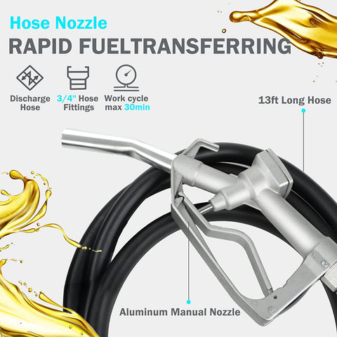 12V Fuel Transfer Pump Kit – Full Case View | Model S1180
Heavy-Duty Fuel Pump for Gas and Diesel – Components Displayed
Fuel Transfer Hose and Nozzle with Compact Pump Setup
Storage Box with Fuel Pump System for On-the-Go Use