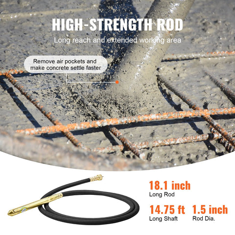 800W handheld concrete vibrator tool with flexible shaft
Electric cement bubble remover for construction use
High-frequency cement compactor for walls and bridges
AC-powered concrete vibrator with ergonomic handle
Portable electric concrete vibration tool with 4.6 ft shaft