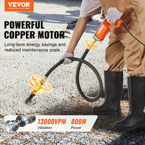 800W handheld concrete vibrator tool with flexible shaft
Electric cement bubble remover for construction use
High-frequency cement compactor for walls and bridges
AC-powered concrete vibrator with ergonomic handle
Portable electric concrete vibration tool with 4.6 ft shaft