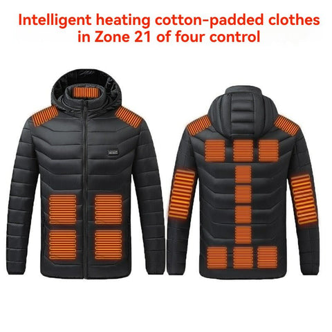 NEW Heated Jacket USB Rechargeable Hooded Coat with 21 Heating Zones Small X - Large - with Small | Sold by Uncle Wiener's Wholesale