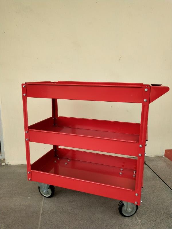 New Heavy Duty 3 - Layer Rolling Tool Cart – Mobile Garage Storage Trolley with Wheels & Shelves TC4103 - with | Sold by Uncle Wiener's Wholesale