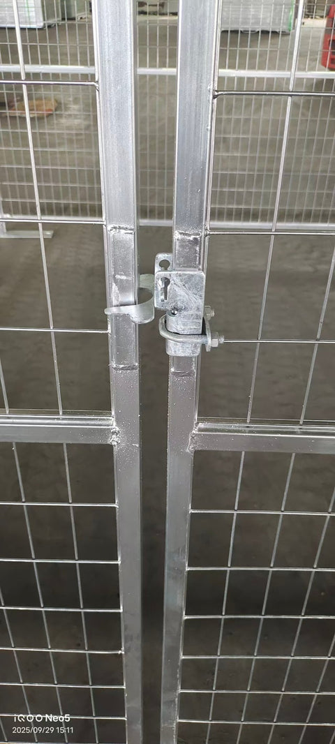 New Heavy - Duty Construction Fence Panel | Galvanized & Powder Coated for Long - Lasting Use - with Entry Gate CF610EG | Sold by Uncle Wiener's Wholesale