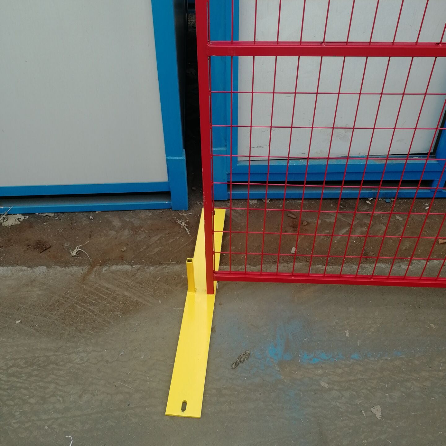 New Heavy - Duty Construction Fence Panel | Galvanized & Powder Coated for Long - Lasting Use - with 6FT x 9.5FT Construction Panel includes 1 Base & Clip | Sold by Uncle Wiener's Wholesale