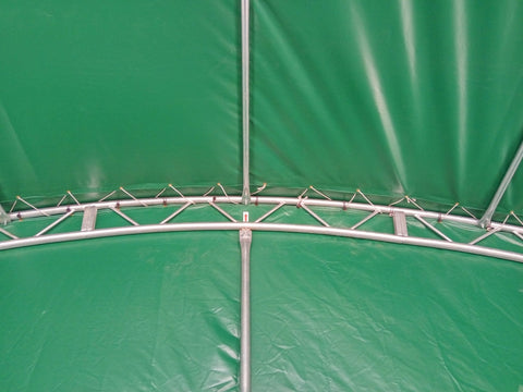 large horse and animal fabric livestock shelter with green canopy
40x40x16 ft livestock shelter with steel frame for farm use
durable green canopy shelter for animals and hay storage
portable barn for cattle and horses with weatherproof cover
livestock storage structure for farm equipment and feed