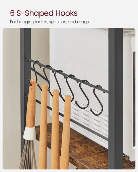 New Kitchen Baker���s Rack with Microwave Stand ��� Storage Shelves & Wire Basket Organizer KKS35X - with | Sold by Uncle Wiener
