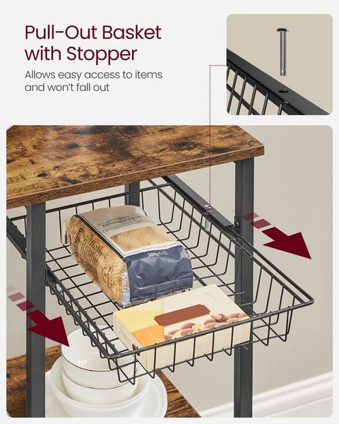 New Kitchen Baker���s Rack with Microwave Stand ��� Storage Shelves & Wire Basket Organizer KKS35X - with | Sold by Uncle Wiener