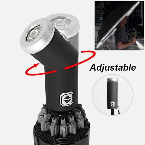 "LED Windproof Umbrella with Built-In Flashlight"
"Automatic Open and Close Travel Umbrella"
"42 Inch Arc Compact Rain Umbrella for Windy Days"
"Durable Windproof Umbrella with 10-Rib Fiberglass Frame"
"Portable Travel Umbrella with Water-Resistant Canopy"