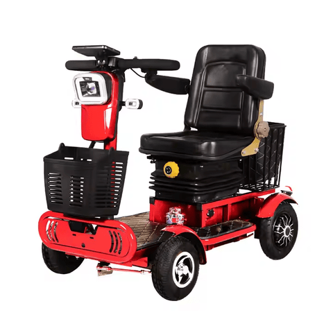 New Lightweight 4 - Wheel Electric Mobility Scooter – 350W, 48V, 20KM Range, LED Lights & Basket 2505772 - with | Sold by Uncle Wiener's Wholesale