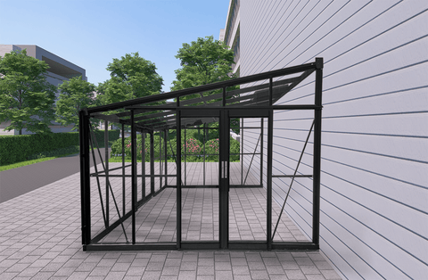 luxury tempered glass greenhouse in garden setting
aluminum-framed greenhouse with gabled roof
inside view of premium glass greenhouse
eco-friendly garden greenhouse with powder-coated frame
full-sunlight greenhouse for plants and vegetables