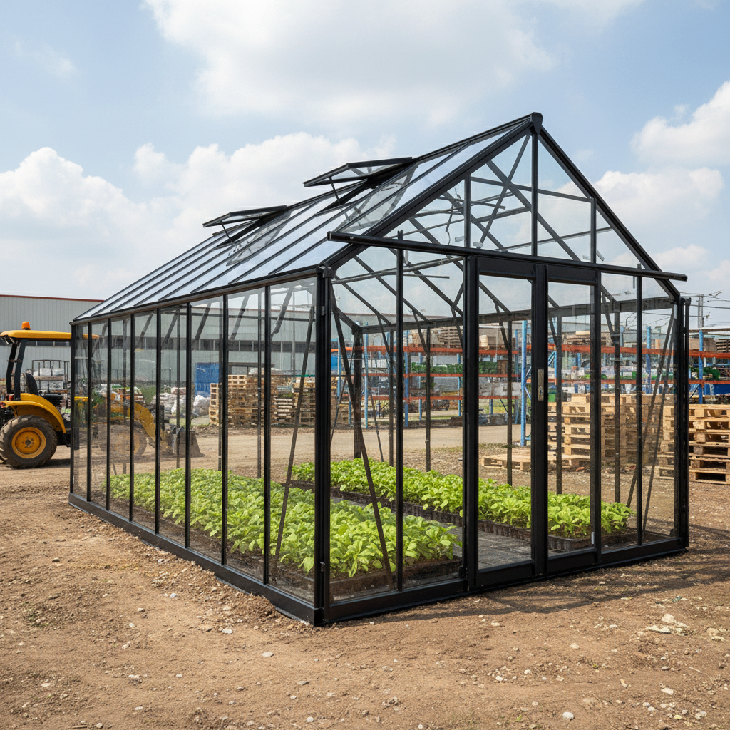 luxury tempered glass greenhouse in garden setting
aluminum-framed greenhouse with gabled roof
inside view of premium glass greenhouse
eco-friendly garden greenhouse with powder-coated frame
full-sunlight greenhouse for plants and vegetables