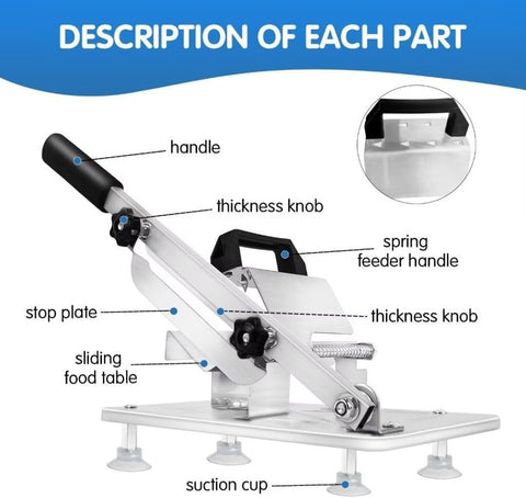New Manual Meat Slicer & Cutter – Effortless Precision Slicing for Deli, Frozen Meat, and Veggies S1311 - with | Sold by Uncle Wiener's Wholesale