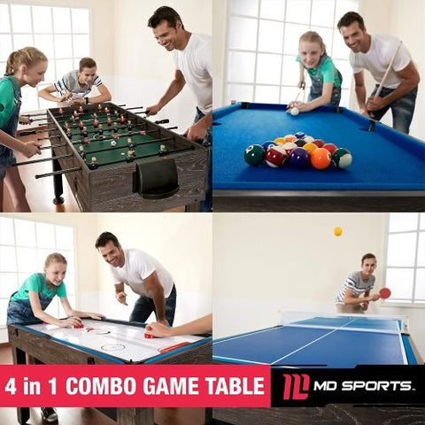 NEW MD SPORTS 4 IN 1 GAMES COMBINATION TABLE - with | Sold by Uncle Wiener's Wholesale