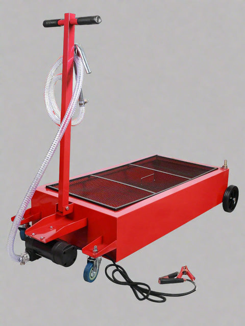 120L oil drain tank with 12V electric pump and hose
Low-profile portable red fluid transfer tank with wheels
Foldable handle oil drain tank for vehicle maintenance
Workshop fluid removal tank with mesh debris screen
Iron body fuel and oil tank with 110V electric pump