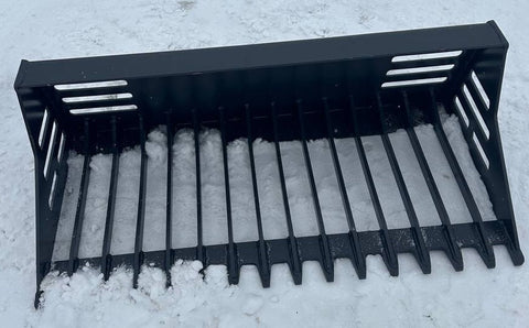 Mini skid steer rock bucket attachment front view
Heavy-duty MP600 mount rock bucket for compact loaders
Mini loader bucket for rock and debris sorting
Compact skid steer rock bucket with steel teeth
Side angle of mini rock bucket for landscape clearing