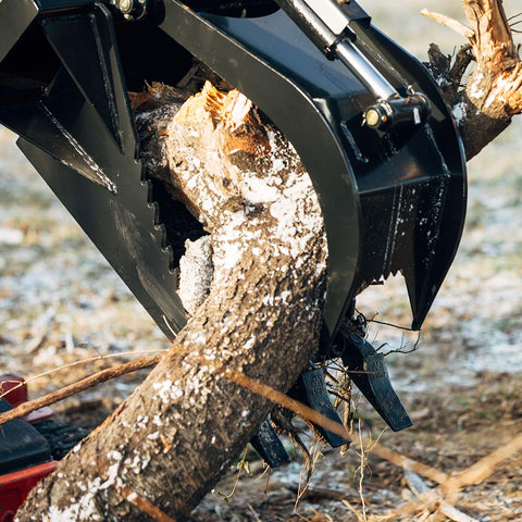 Mini Skid Steer Stump Bucket with Hydraulic Grapple – Heavy-Duty Attachment for Land Clearing
