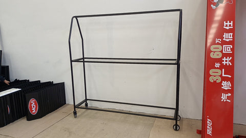 New Mobile Tire Display & Storage Rack – 2 - Tier with Locking Casters | SKU: TDS170021 - with | Sold by Uncle Wiener's Wholesale