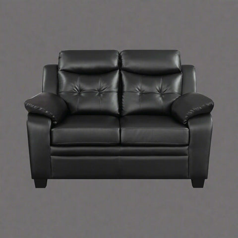 “Black leatherette 3-piece sofa set in modern living room”
“Gray leatherette sofa with tufted backrest and armrests”
“1-seater armchair in black leatherette with plush cushion”
“3-seater tufted leatherette couch in gray finish”
“Modern 3-piece sofa set including sofa, loveseat, and armchair”