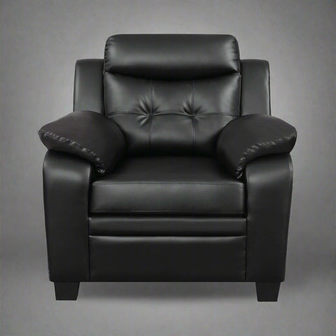 “Black leatherette 3-piece sofa set in modern living room”
“Gray leatherette sofa with tufted backrest and armrests”
“1-seater armchair in black leatherette with plush cushion”
“3-seater tufted leatherette couch in gray finish”
“Modern 3-piece sofa set including sofa, loveseat, and armchair”