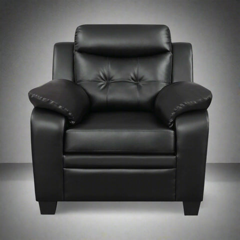 “Black leatherette 3-piece sofa set in modern living room”
“Gray leatherette sofa with tufted backrest and armrests”
“1-seater armchair in black leatherette with plush cushion”
“3-seater tufted leatherette couch in gray finish”
“Modern 3-piece sofa set including sofa, loveseat, and armchair”