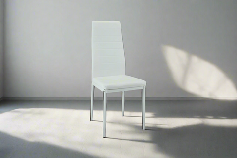 Contemporary dining set for 6 with black & white color scheme