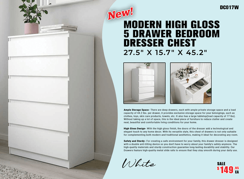 βWhite high gloss 2-drawer bedroom dresserβ
βBlack modern drawer chest with glossy finishβ
βModern white storage cabinet in bedroom settingβ
βHigh gloss 8-drawer dresser for large storageβ
βContemporary white and black dressers for bedroomsβ
