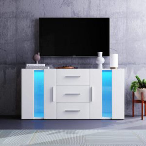 New Modern High Gloss Storage Cupboard – TV Cabinet & Buffet Sideboard Unit - with White | Sold by Uncle Wiener's Wholesale