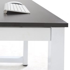 Modern black and white minimalist computer desk – Model SD002B
Compact wood workstation table for home office or study