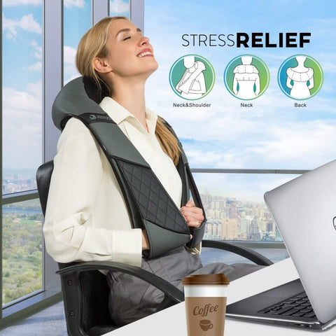 Shiatsu neck and back massager with heat and carry bag
Portable deep tissue massager for home and car
Massage cushion for neck, shoulders, and back
Electric heated shiatsu pillow massager with adjustable settings
Massage gift idea for muscle pain relief and relaxation