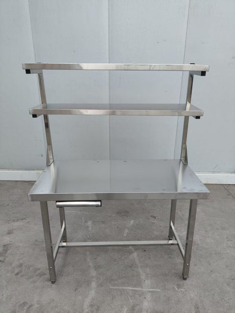 New New Stainless Steel Prep Table with Overshelf – Commercial Kitchen Workstation 1218244 - with | Sold by Uncle Wiener's Wholesale