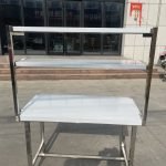 New New Stainless Steel Prep Table with Overshelf – Commercial Kitchen Workstation 1218244 - with | Sold by Uncle Wiener's Wholesale