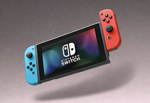 “Nintendo Switch open box console with red & blue Joy-Con controllers”
“TV tabletop and handheld gaming modes on Nintendo Switch”
“Nintendo Switch console accessories included in open box”