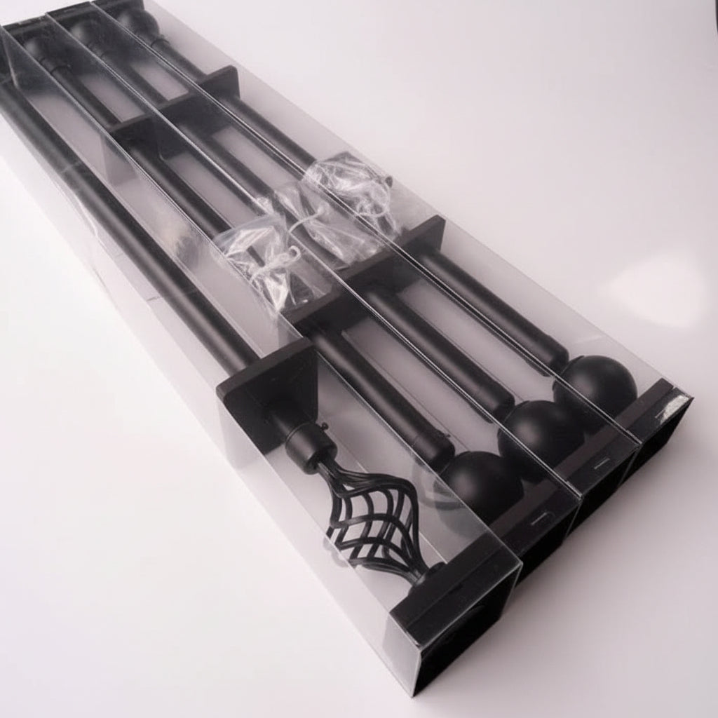 New No Measuring Curtain Rod - with Ball Style: | Sold by Uncle Wiener's Wholesale