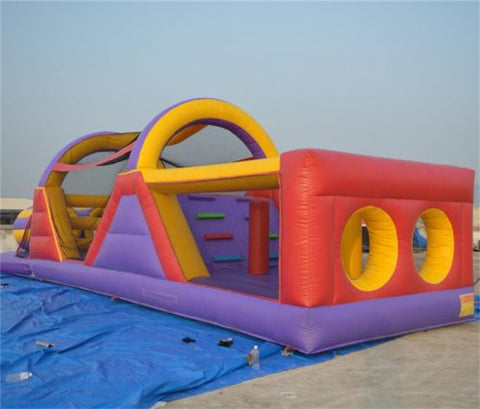 30 ft inflatable obstacle course for kids party or school event
Rental-grade inflatable bouncy obstacle course with blower
Multicolor commercial obstacle course for outdoor fun
Inflatable challenge course with crawl-throughs and slides