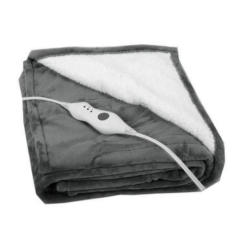 New Plush Royal Mink Reversible Electric Heating Throw ��� Soft Heated Blanket with Adjustable Heat Settings BW7520 - with GRAY & WHITE GW7520 | Sold by Uncle Wiener's Who