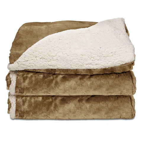 New Plush Royal Mink Reversible Electric Heating Throw ��� Soft Heated Blanket with Adjustable Heat Settings BW7520 - with GRAY & WHITE GW7520 | Sold by Uncle Wiener's Who