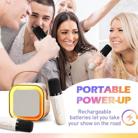 "Portable Bluetooth Karaoke Speaker with RGB Lights"
"Wireless Karaoke Speaker Set with Microphone"
"HiFi Audio Bluetooth Speaker for Party and Events"
"Rechargeable Karaoke Speaker with Dual Mic Support"
"RGB Light Show Bluetooth Karaoke System for Kids and Adults"