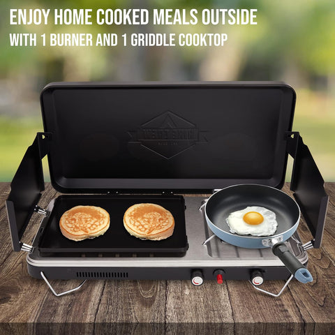 NEW PORTABLE PROPANE 2 IN 1 GAS CAMPING STOVE - with | Sold by Uncle Wiener's Wholesale