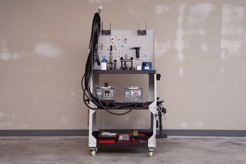 Main view of professional auto body dent welder machine
Welding gun and accessory layout in body shop
Open kit showing stud welder and tools
Slide hammer and puller accessories in case
Operational view of dent repair welder setup