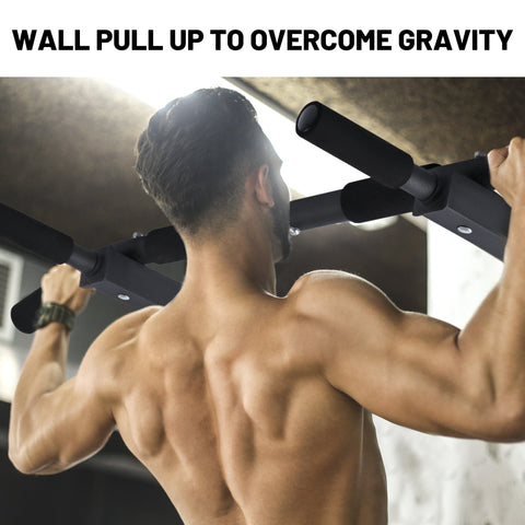 Wall-mounted black steel pull-up bar – front angle view
Pull-up bar installed on wall for home gym
Multi-grip fitness pull-up bar with foam handles
Compact strength training bar for upper-body workouts
Wall mount hardware and bar installation demonstration