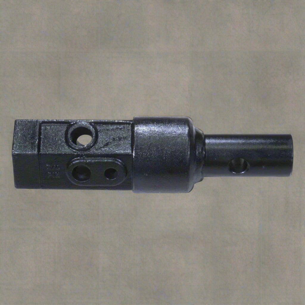 "2 inch hex to 2 inch round auger bit adapter heavy-duty steel"
"Black steel round auger adapter for skid steer and earth drill"
"Forestry and logging adapter 2 inch hex to 2 inch round pin"