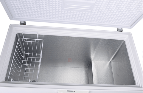 New Siebel White Chest Freezer – Deep Freezer 4.9, 14 & 25.9 Cu. Ft. with Lock, Basket & Temperature Control - with 4.9 CU Siebel White Chest Deep Freezer | Sold by Uncle Wiener's Wholesale