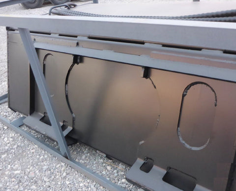 Close-up of skid steer high-flow broom hydraulic motor